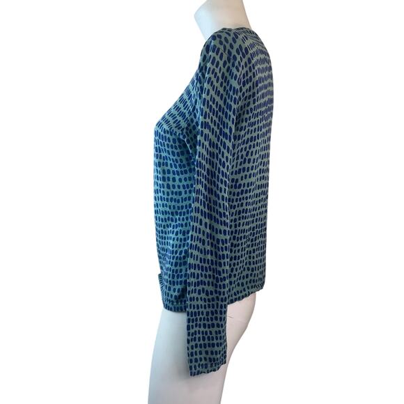 Gudrun Sjödén Blue Organic Cotton Button Dwon Cardigan sz S EUC - Picture 3 of 9